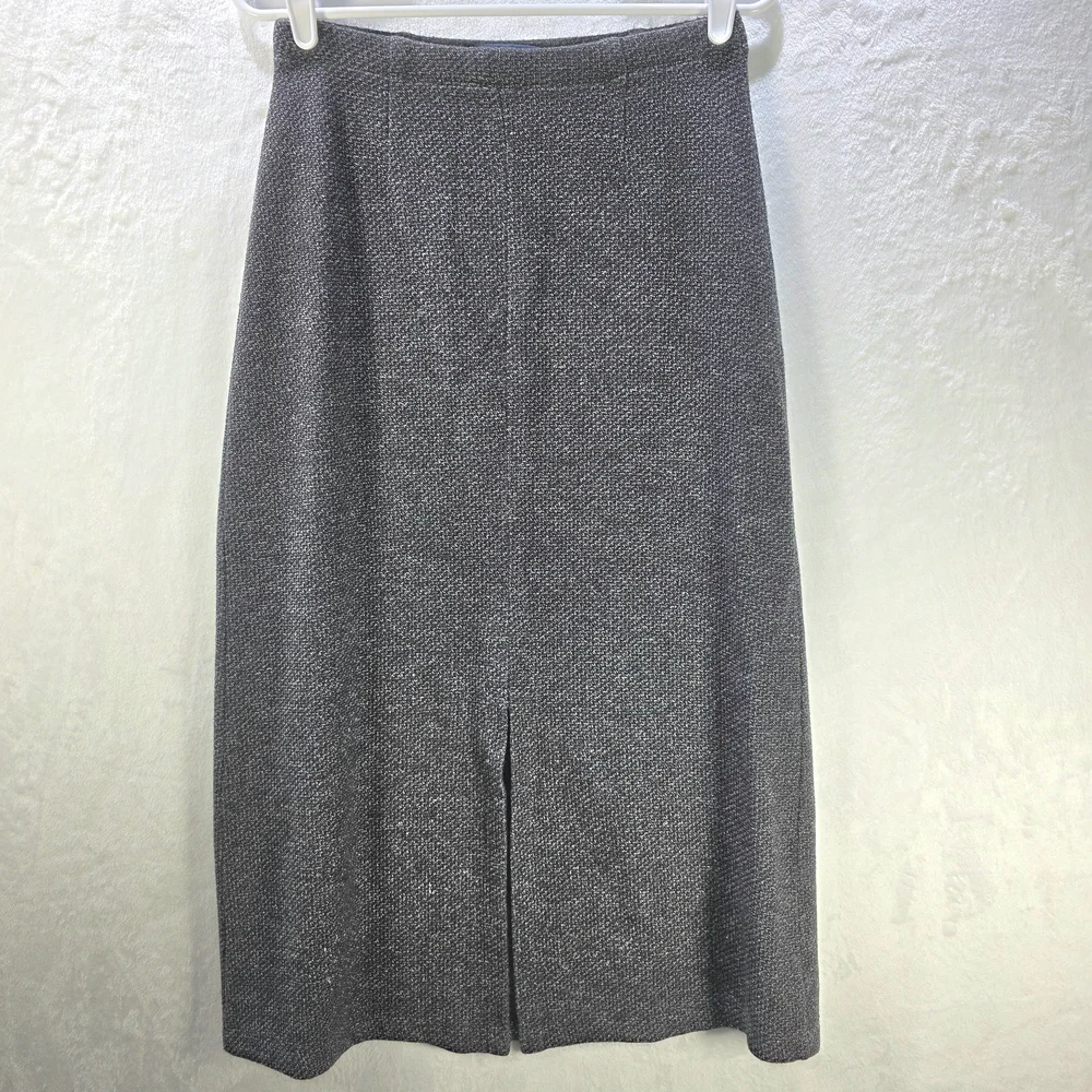 Womens Crazy Horse Liz Claiborne Black & White Pencil Skirt Size PM